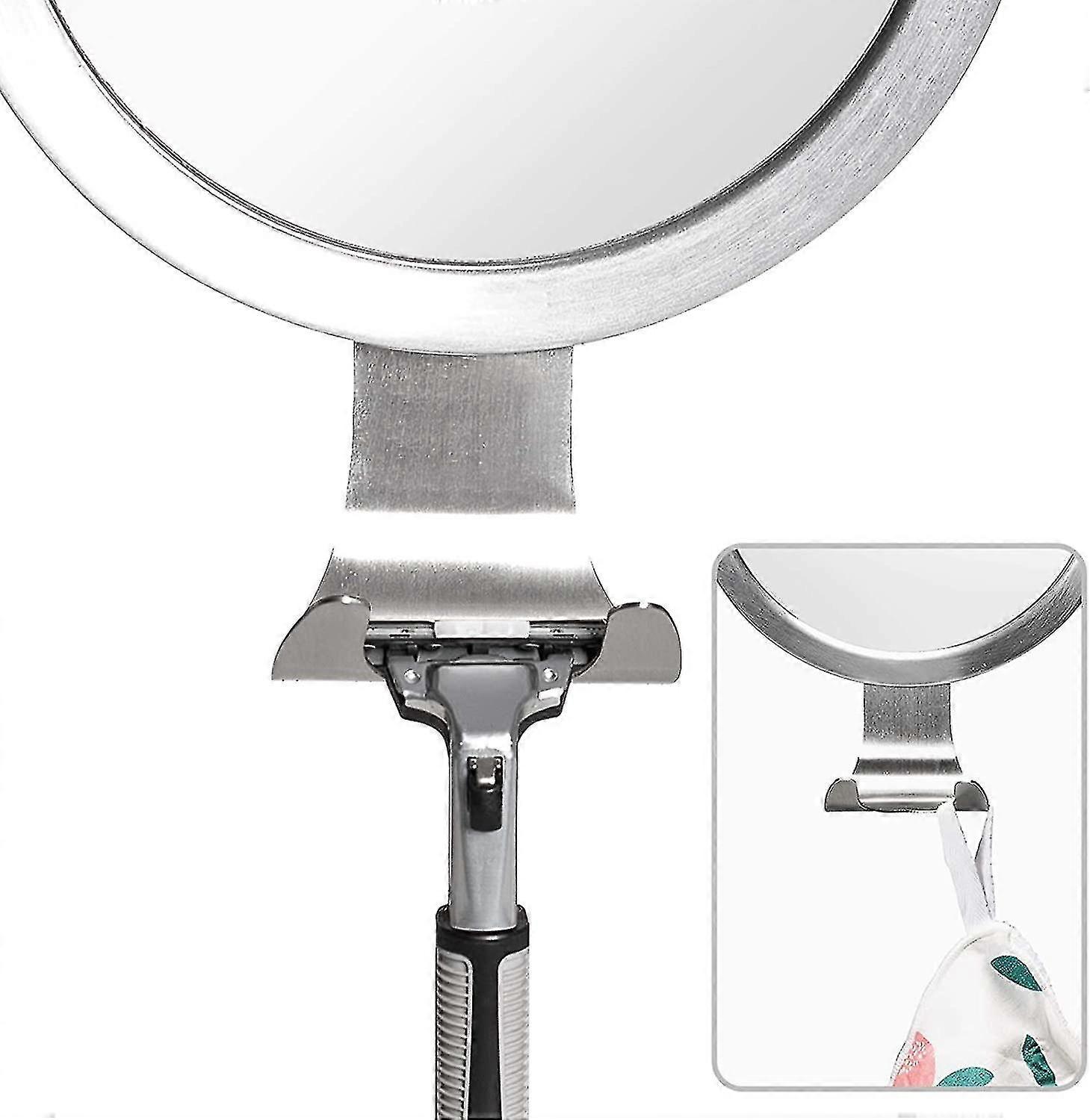 Fogless Shower Mirror, Fogless Shaving Mirror, Fog Free Shaving Mirror With 3 Strong Suction Cup And Razor Hook, Anti Fog Shatterproof Small Mirror In