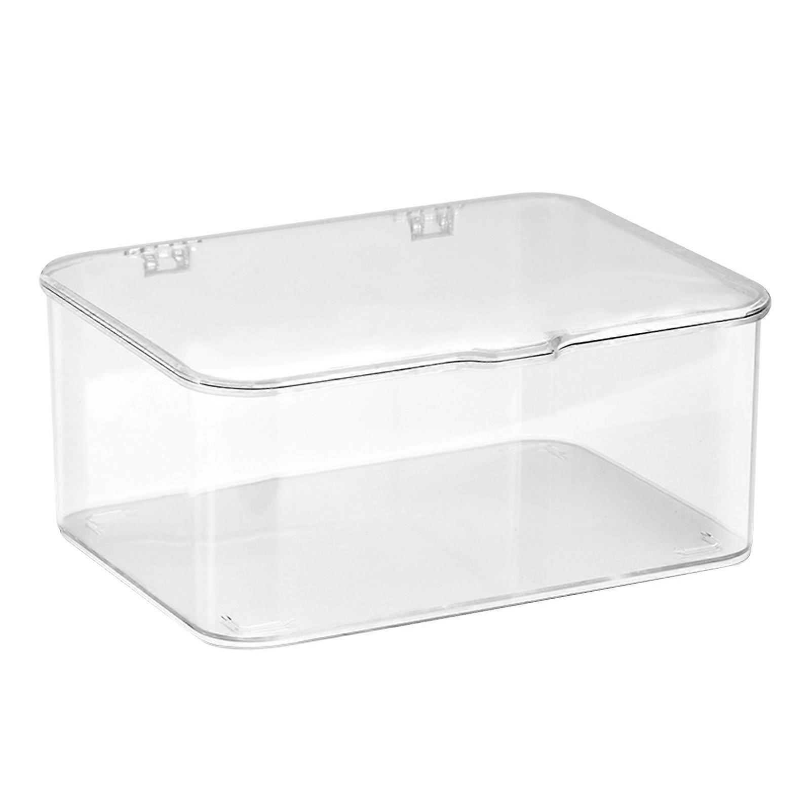 Desk Storage Box Plastic Large Capacity Dustproof Multi Functional Phone Case Storage Holder with Lid