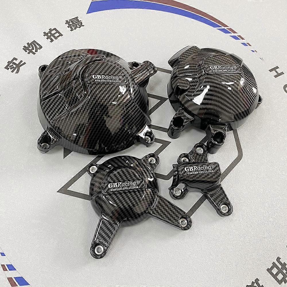 オートバイ YAMAHA MT-09 FZ-09 TRACER & SCRAMBLER 2014-2020 XSR900 2015-2020カーボンファイバー印刷用エンジン保護カバー