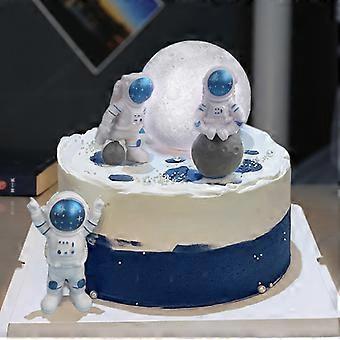 Decorazioni Torta Luna E Stelle - Set 7 Pezzi Per Compleanno, Blu E Argento, Cupcake Toppers - Foto 7