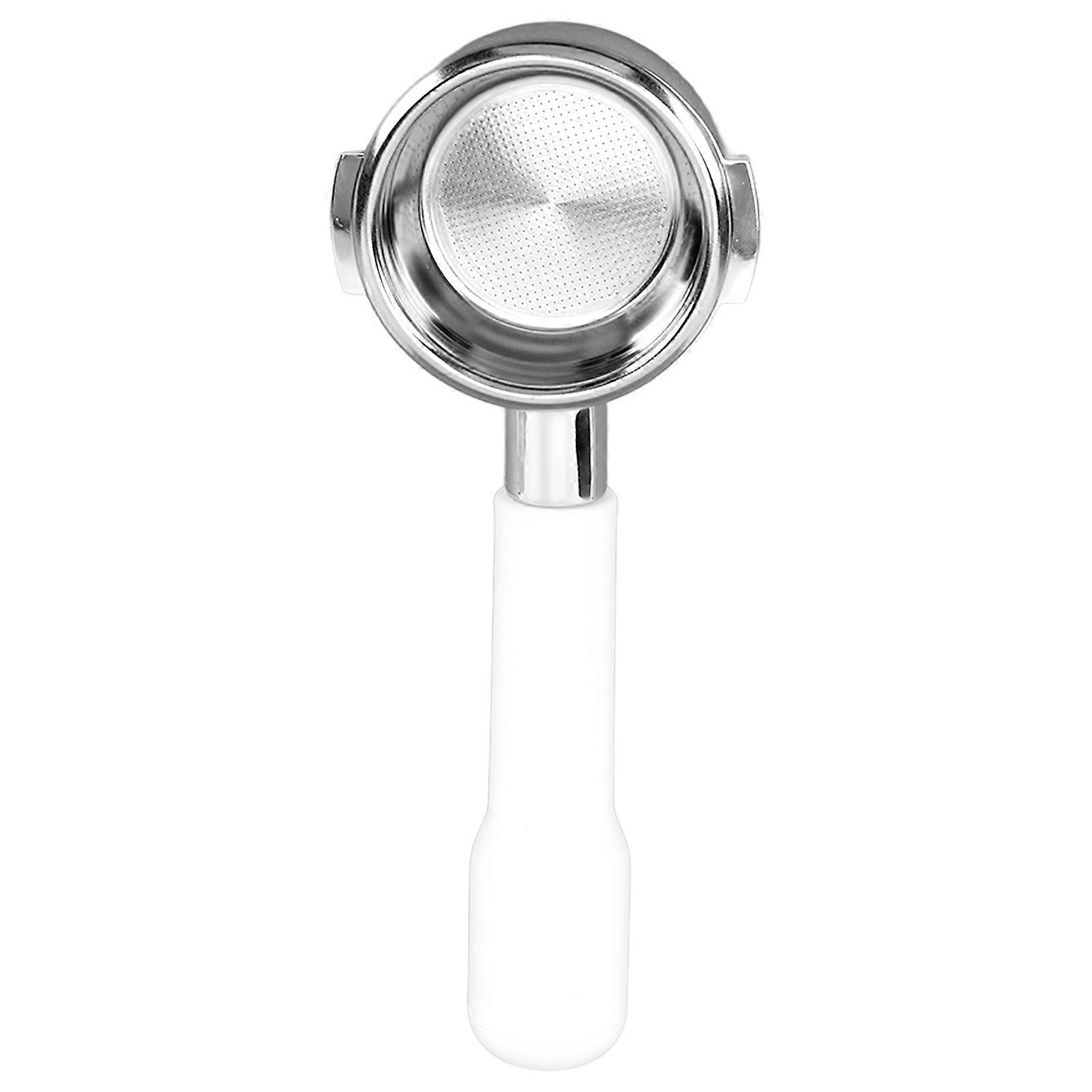 Coffee Portafilter 58 mm E61 Single Layer Filter Bottomless Handlheld Portafilter compatible Home Coffee Shop C2 Plastic White