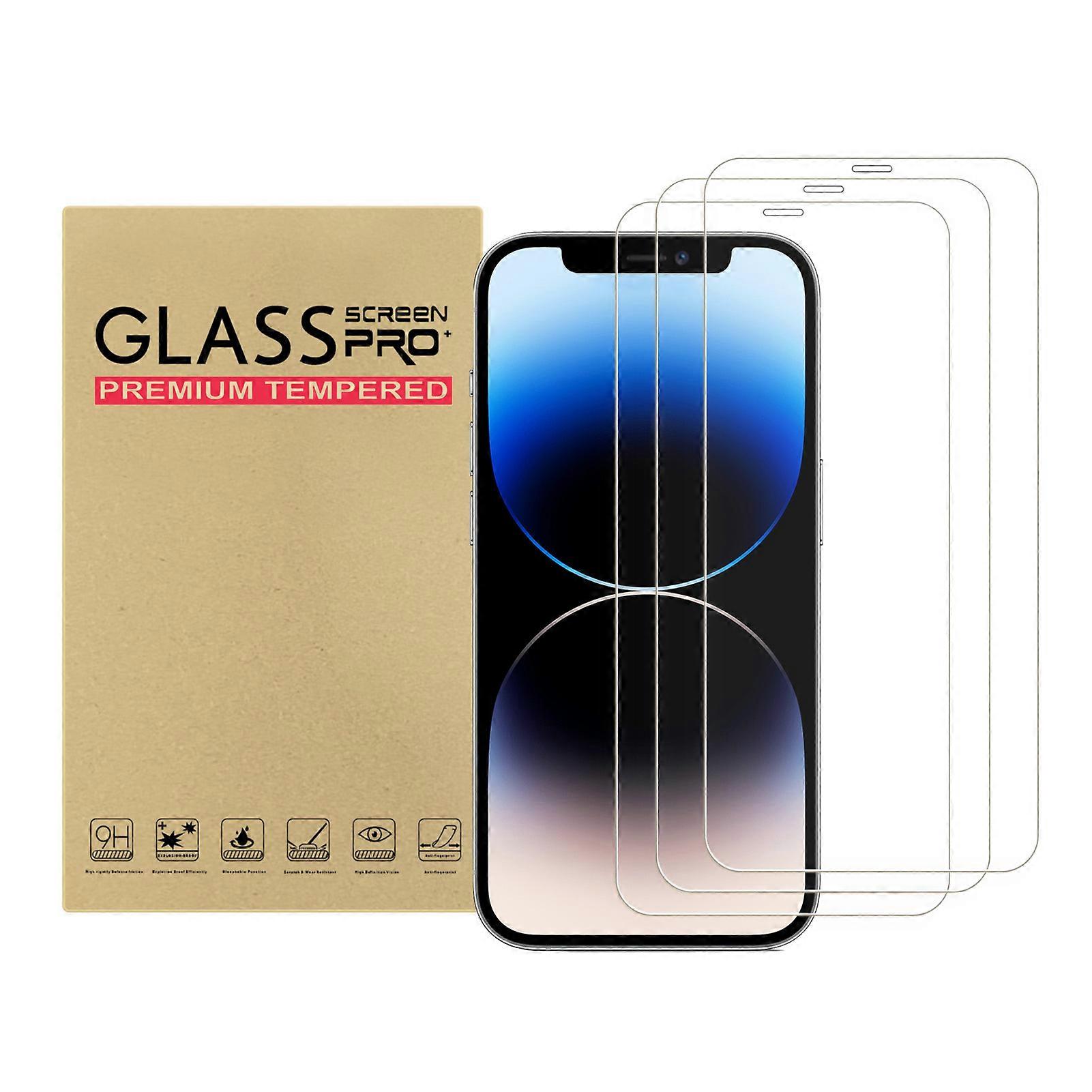 Protecteur d’écran en verre trempé pour iPhone 6 6S 7 8 6 Plus 6S Plus 7 8 SE2 SE2 SE3 7 Plus 8 Plus 14 Pro Max 12 Mini 13 Mini 12 Pro Max 13 Pro Max Anti-scr