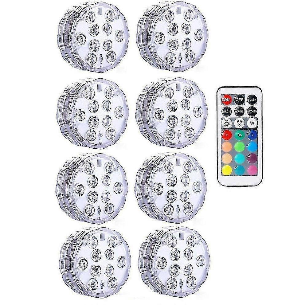 8 Lamp 1 controller Waterproof Submersible Led Lights Underwater Night Lamp