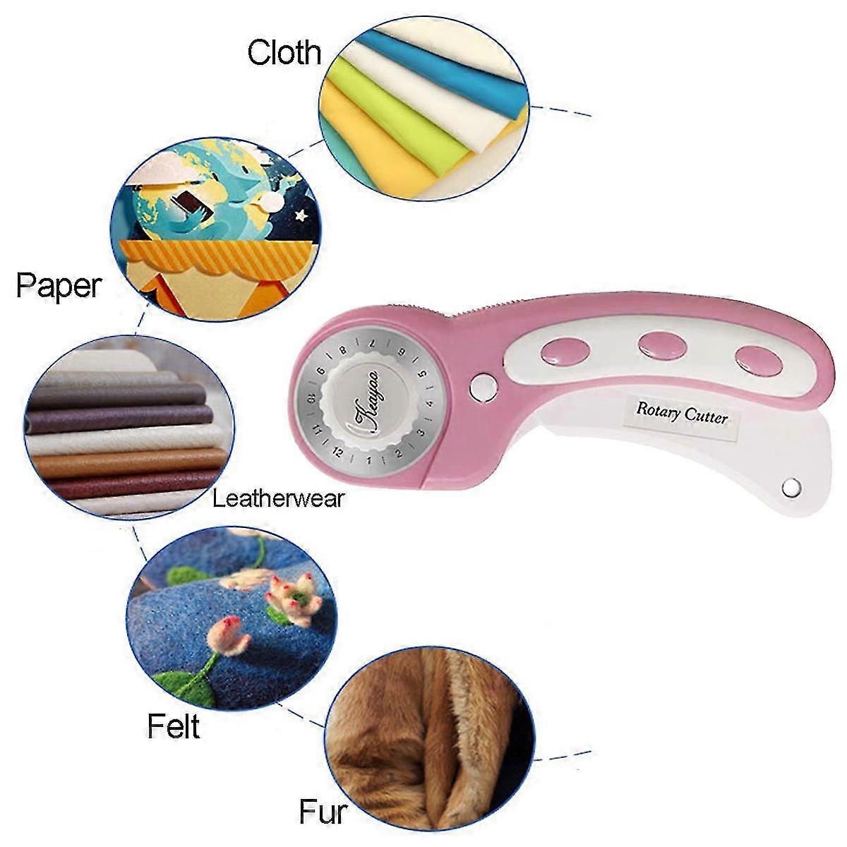 Pink Black A3 Cutting Mat Rotary Cutter Spare Blade Patchwork Ruler Clips Pins