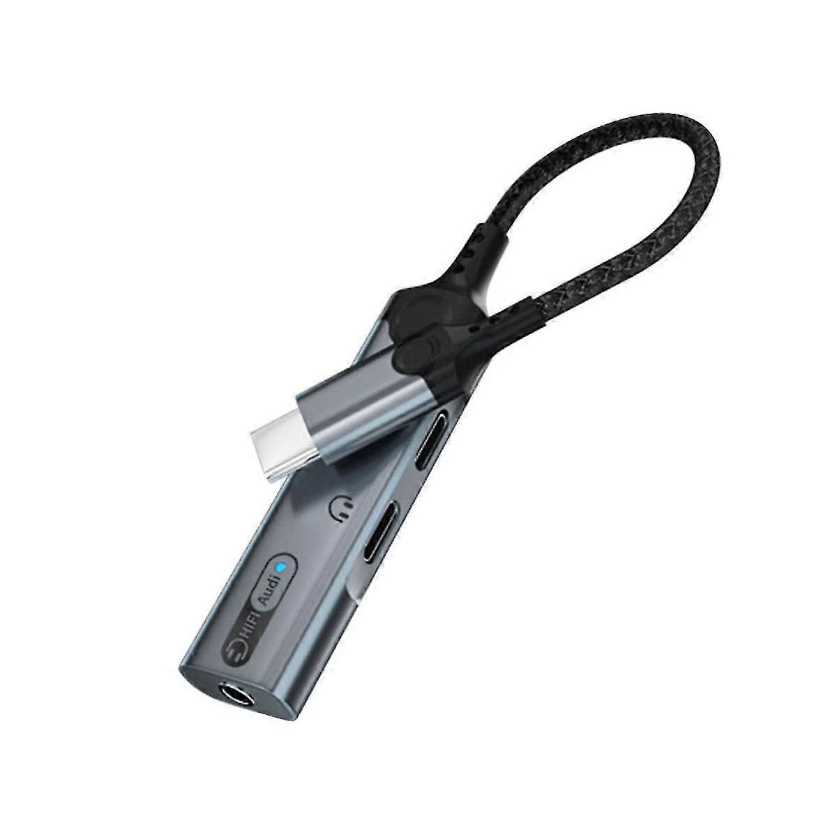 3 In 1 Headphone Jack Adapter Pd60w Fast Charging Splitter Type C To 3.5mm Dac Audio Dual Type C Earphone Converter-b