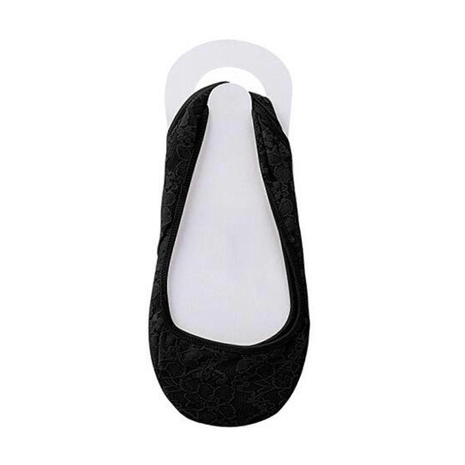 Fekete zokni stílusú lábpárnák nőknek, csúszásmentes láthatatlan női zoknik