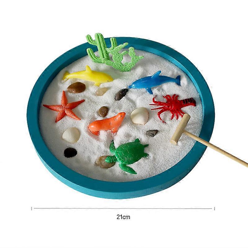 禅ガーデンキット、白いビーチと日本の禅ガーデン、禅アクセサリー卓上ミニ瞑想禅ガーデン家庭用、オフィスの装飾