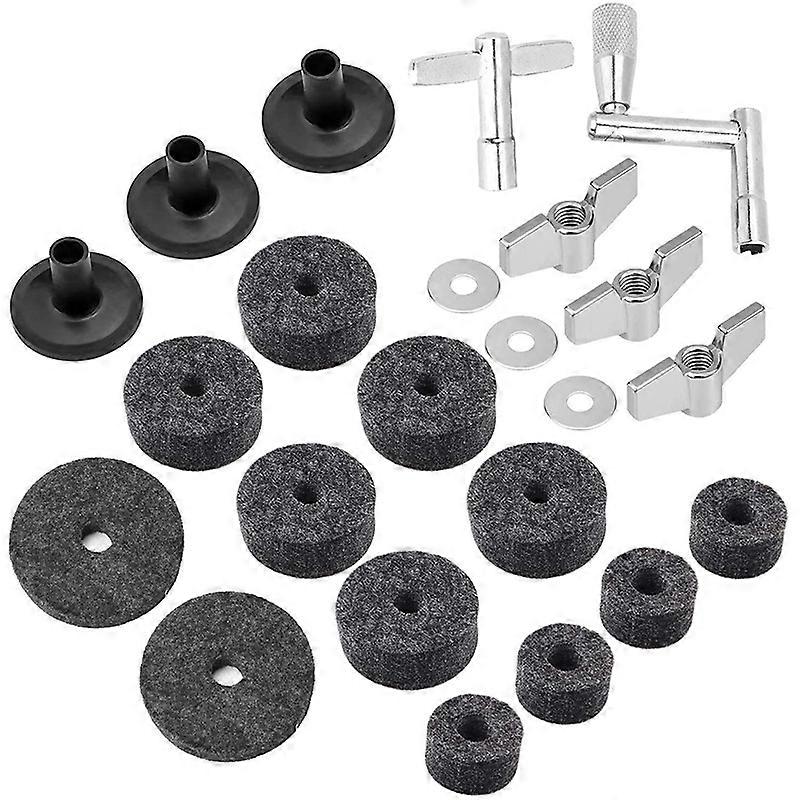 23 τεμάχια Cymbal ανταλλακτικά αξεσουάρ Cymbal Felts Hi-Hat συμπλέκτη Felt Hi Hat Cup Felt Cymbal Sle