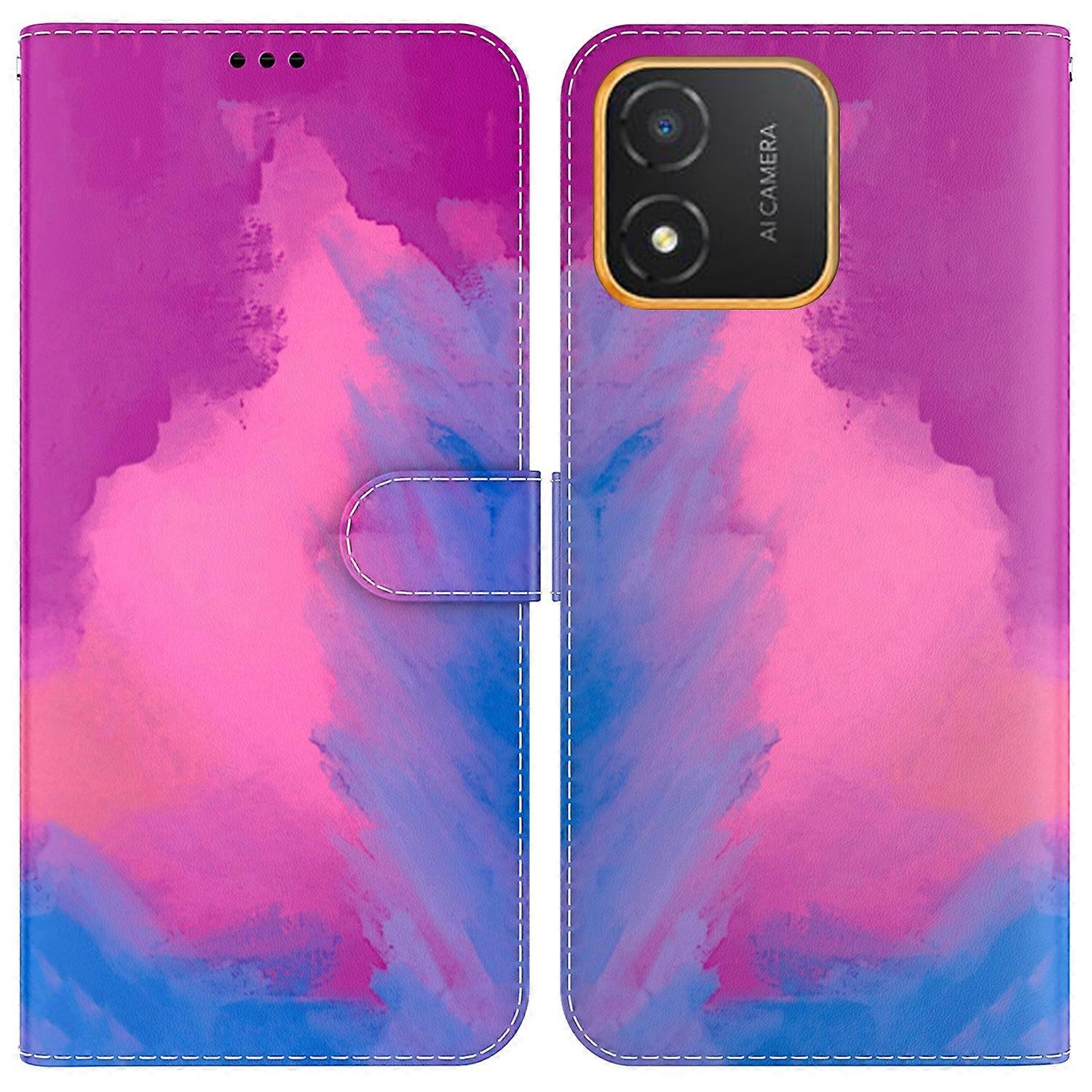 Watercolor Pattern PU Case For Honor X5