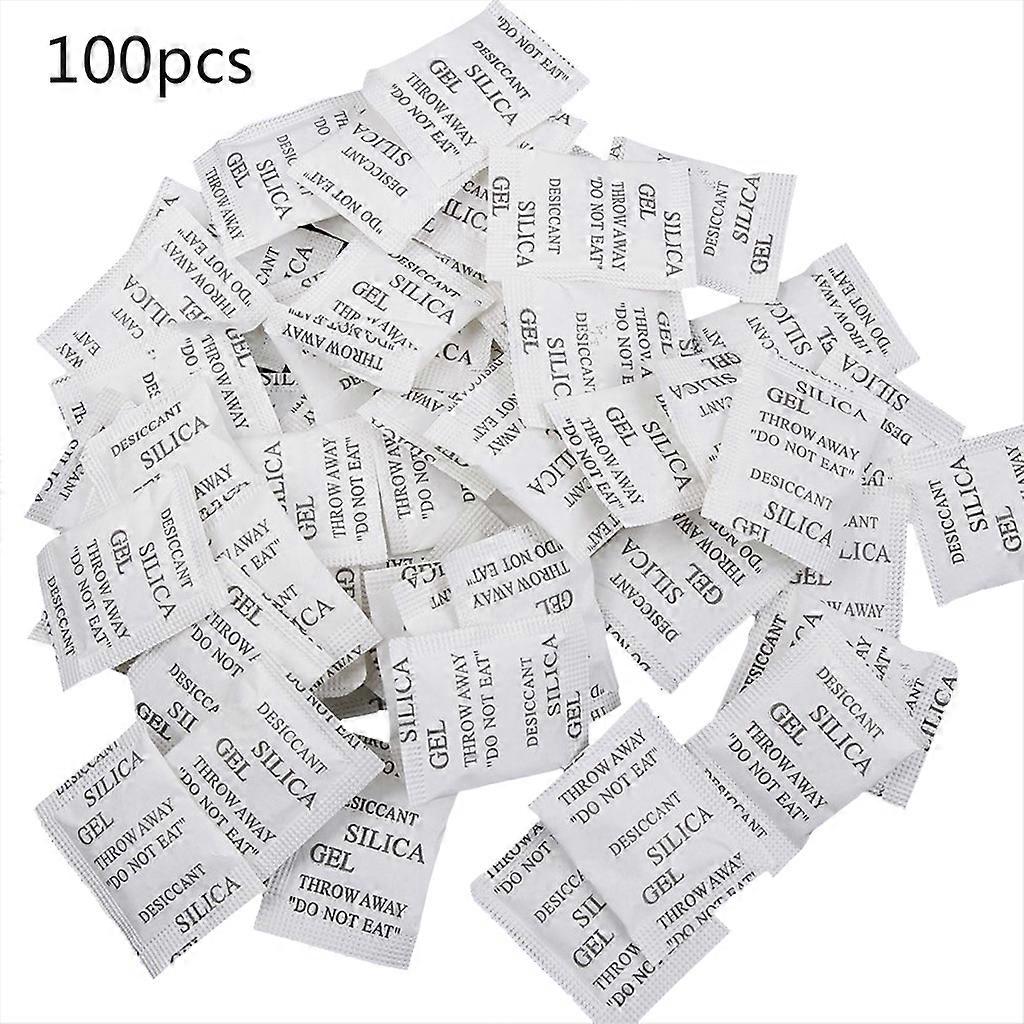 100 balíčků netoxických silikagelových vysoušecích obalů Moisture absorber Odvlhčovač pro kuchyňské potraviny Koření Šperky Boty