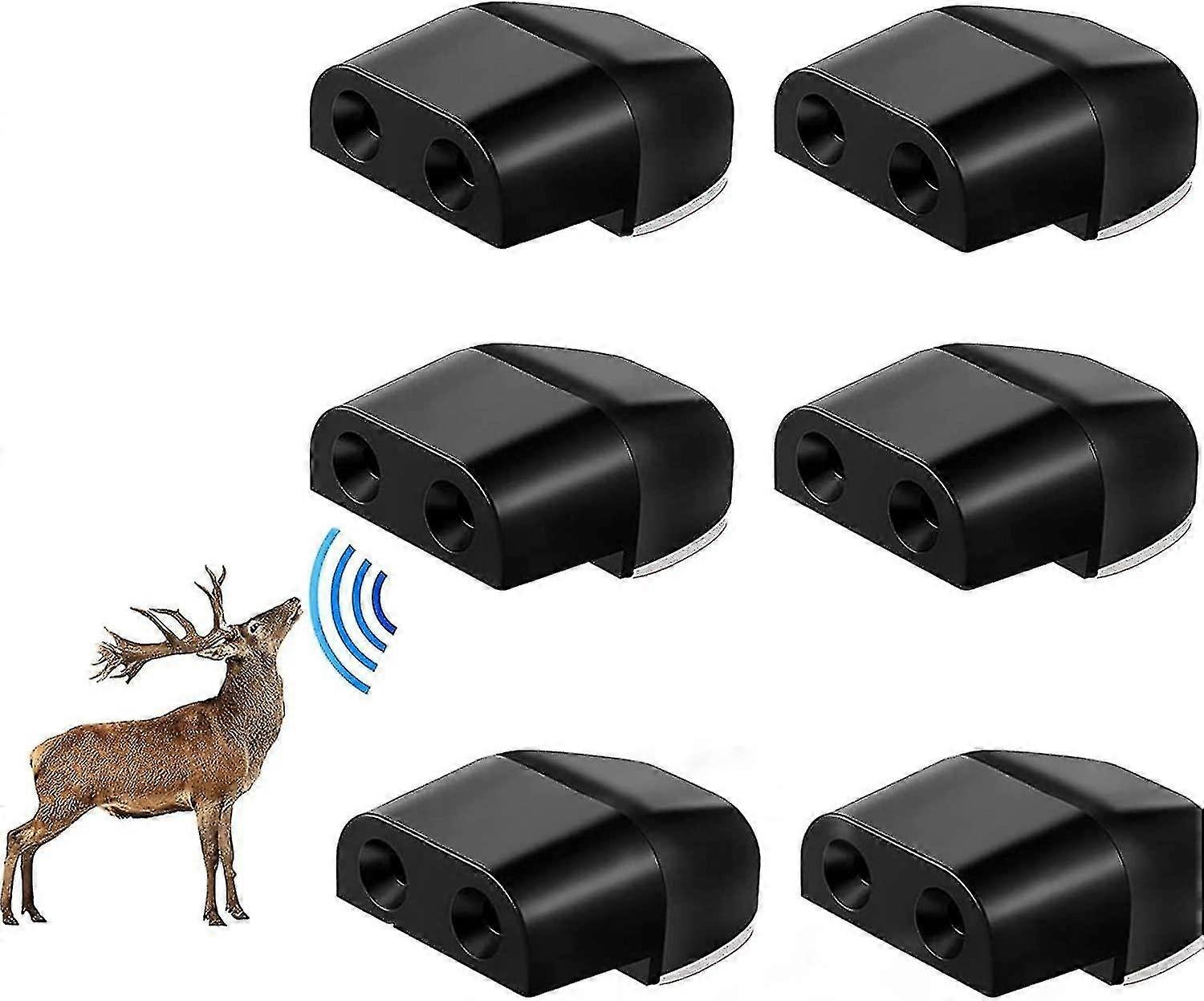 6个鹿哨野生动物警告，自粘警告汽车设备，鹿警报道路安全喇叭装置动物警报哨子适用于汽车，车辆，摩托车