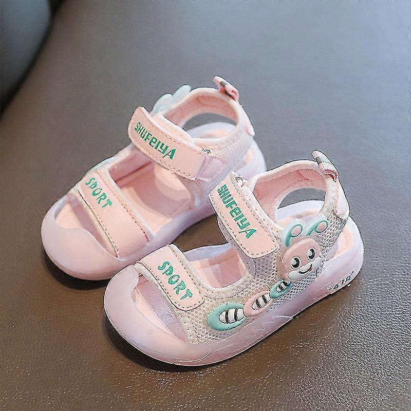 Children's Sandals With Led Flash Soles Open Toe Shoes Non-slip Breathable Soft Beach Shoes