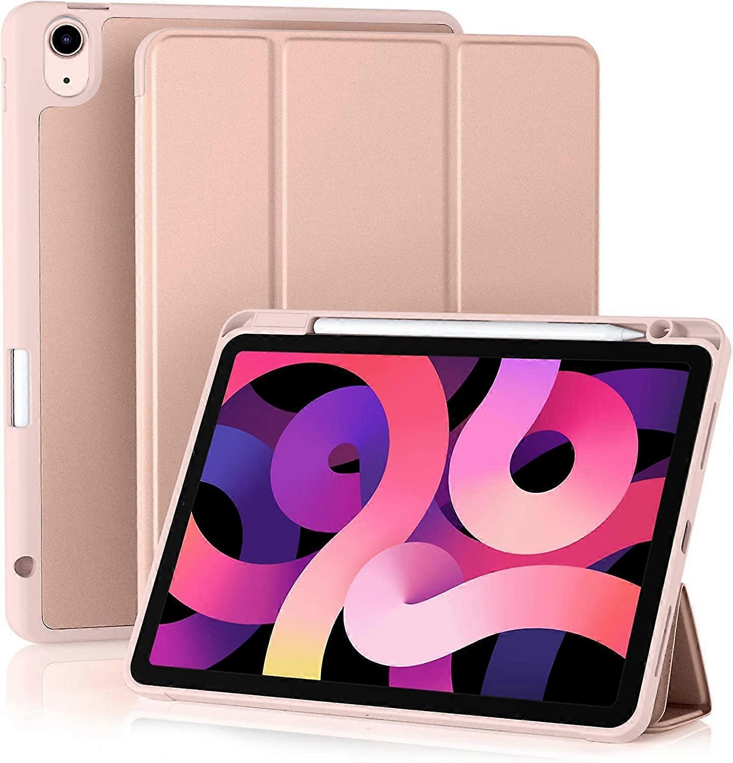 Case Compatible with iPad Air 4th Generation Case 2020 10.9 Inch [Pencil Holder/2nd Pencil Charging] [Auto Sleep/Wake], Trifold Stand Smart Case Compa