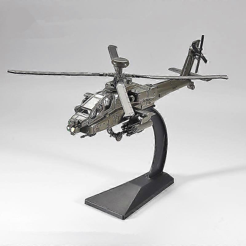 Νέα Αμερική Ah-64 Apache Utility Alloy Helicopter Airplane Model Προσομοίωση Metal Flying Model Ήχος και φως Παιδικό δώρο παιχνιδιών