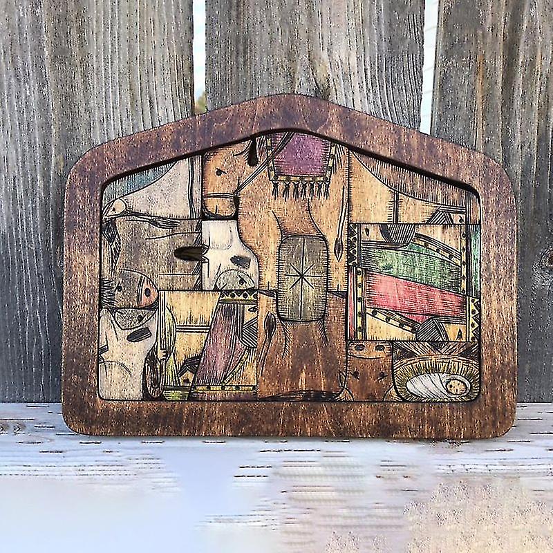 Wooden Jesus Puzzles Nativity Set Nativity Puzzle Puzzle Game Kids Desk Figurine