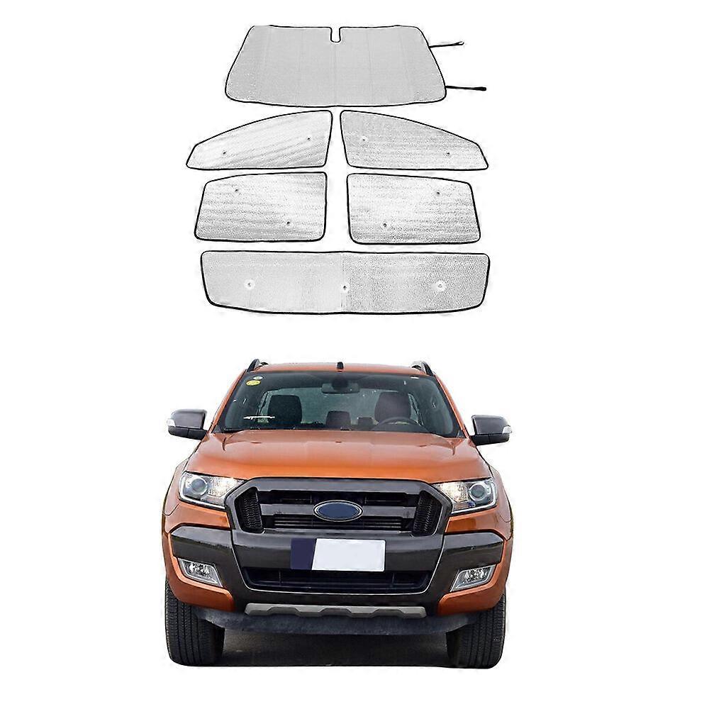 6PCS Windshield Sunshade Front Window Sun Shade Visor For Ford Ranger 2015-2021