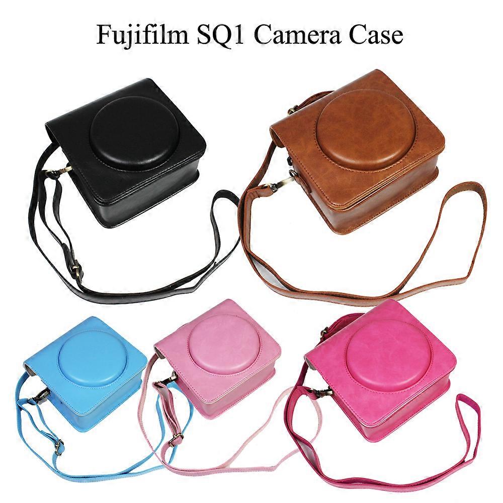 PU Leather Protective Camera Case for Fujifilm Instax Square SQ6  SQ1 Camera  Bag with Shoulder Strap
