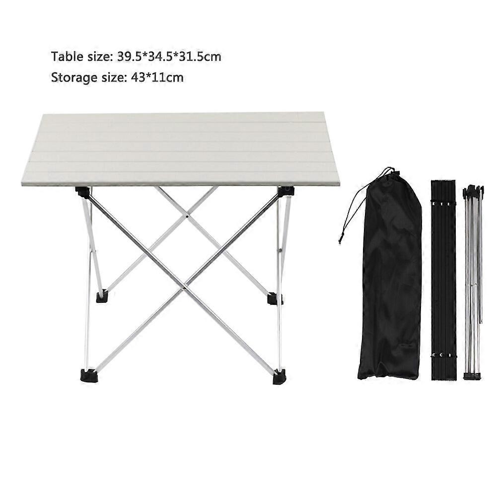 Aluminum Alloy Folding Camping Table Roll-Top Lightweight Portable Stable Versatile Picnic Table