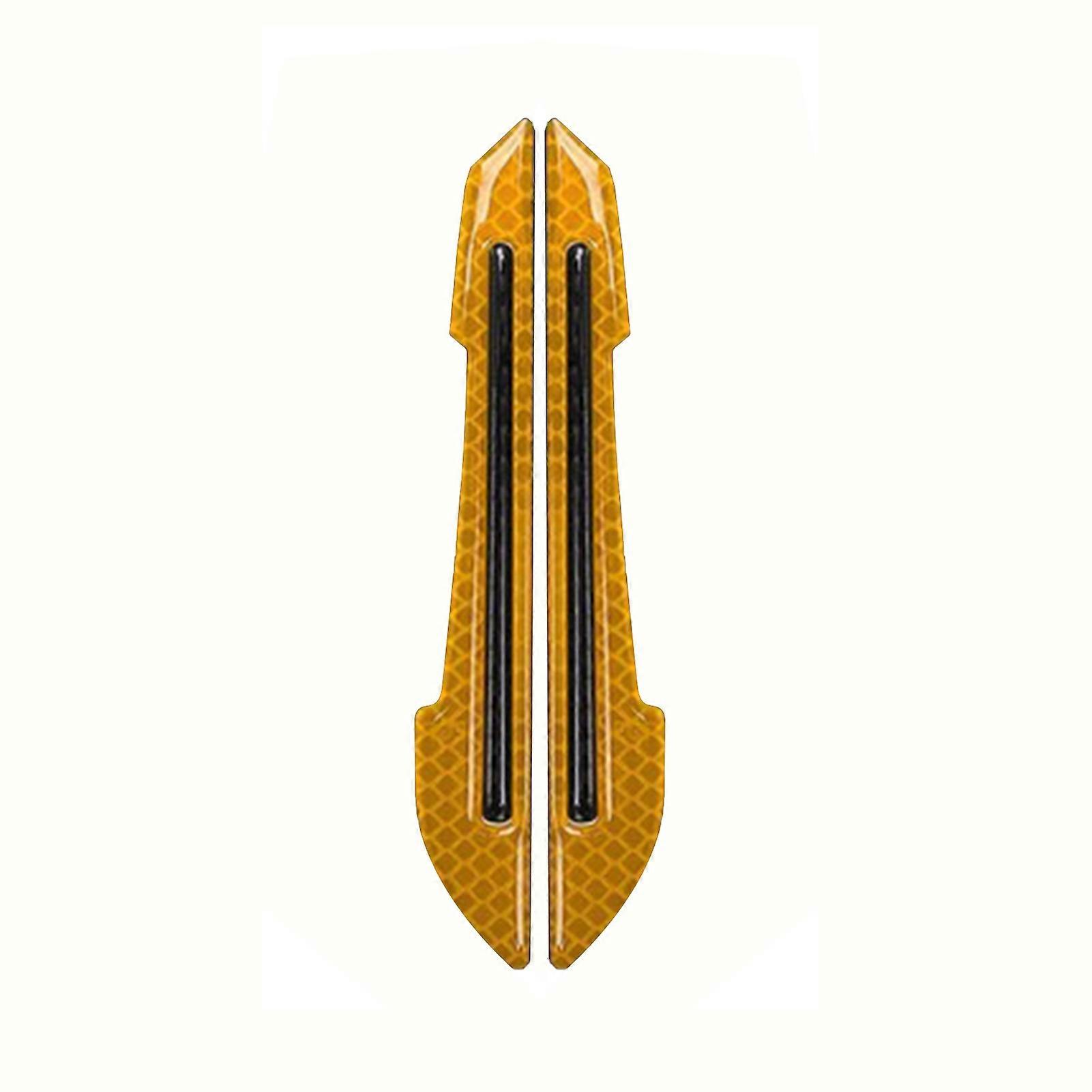 2Pcs Anti-collision Car Door Handle Reflective Stickers Tape Safe Warning Decal