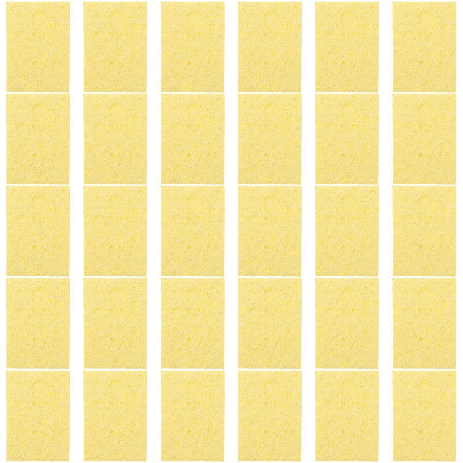 30 Pcs Soldering Sponge Solder Cleaning Sponge Soldering Iron Tip Cleaner Soldering Tip Cleaner
