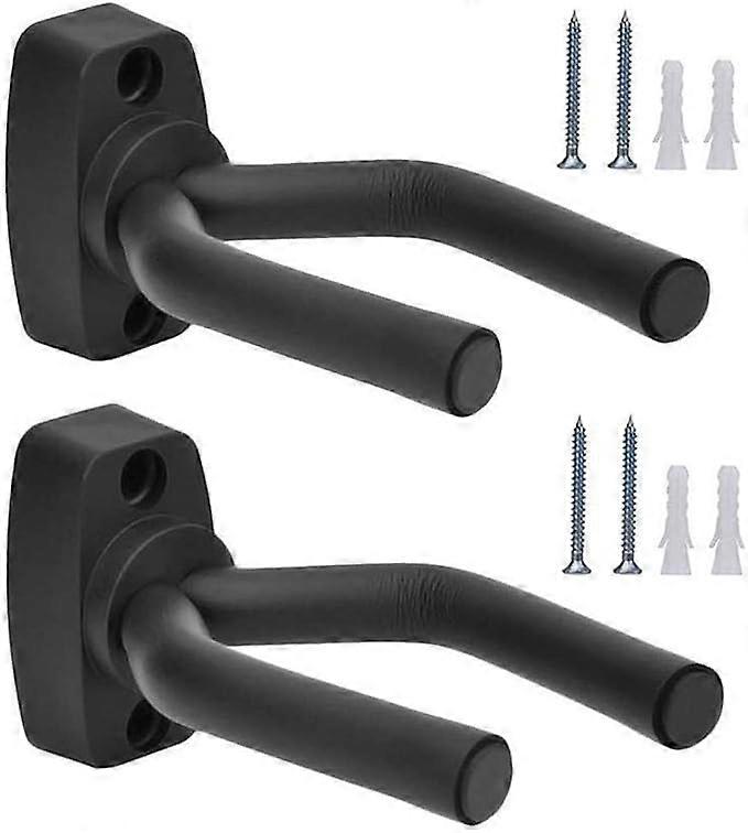 10 件套吉他支架壁挂式吉他挂钩黑色短吉他支架适用于原声吉他、古典吉他、电吉他、贝斯吉他、