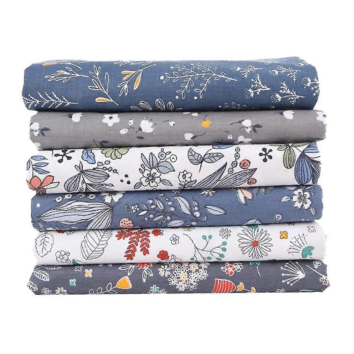 6pcs Cotton Craft Fabric Bundle Patchwork, couture Patchwork Beautiful Pattern Cloths For DIY Scrapbo