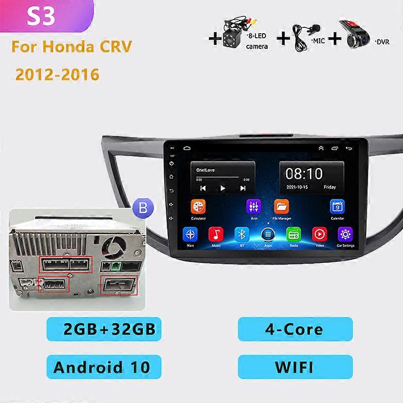 4G+64G 8-core 2DIN Android 10 Car Radio Stereo Multimedia Player Carplay Auto WIFI GPS navigation for Honda CRV CR-V 2012-2016
