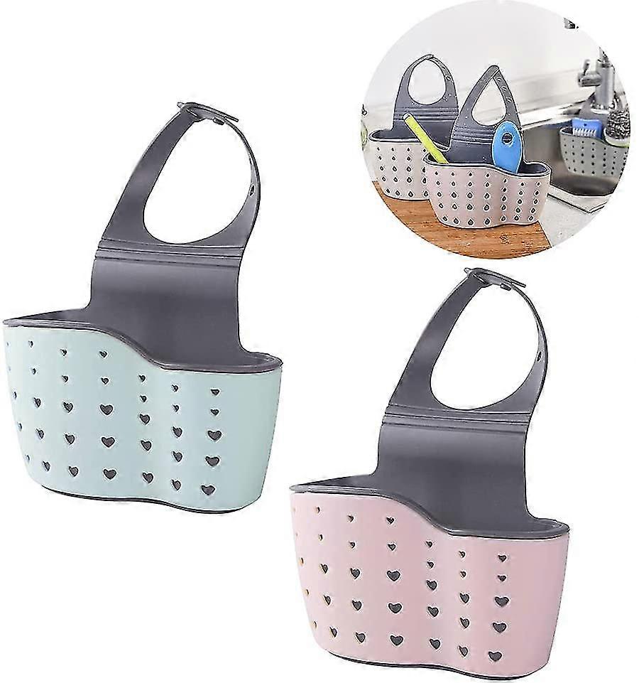 2 Kitchen Drain Baskets, Dish Rack Drain Rack Dish Drainer Sink Basket