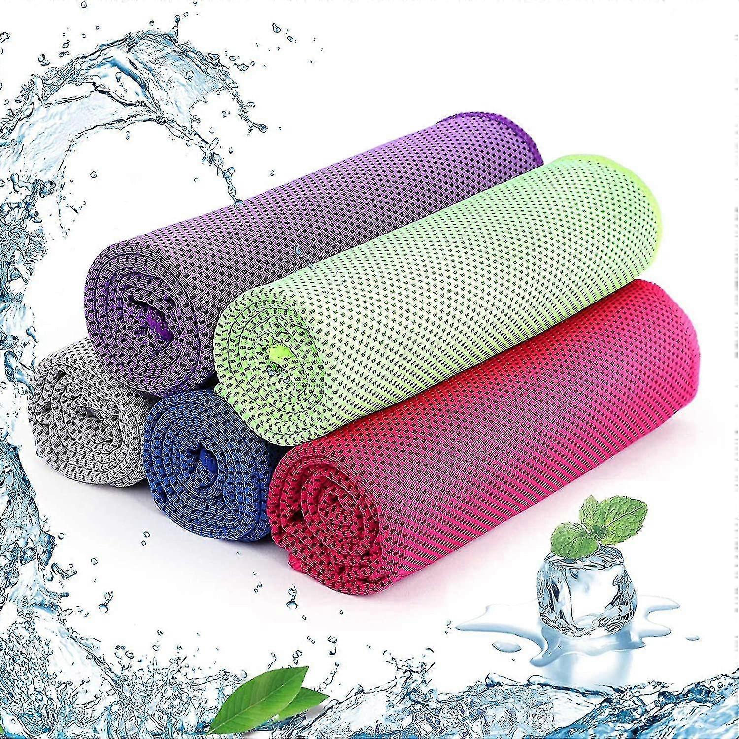 Cooling Towel 4 Pack Instant Relief Microfiber Cool Towels