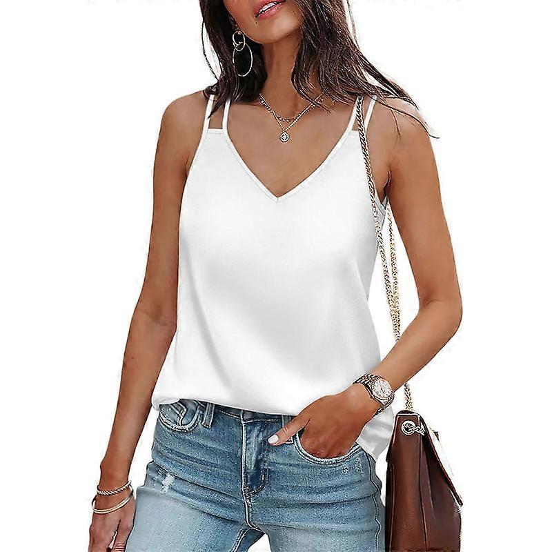 Solid color sleeveless sling vest t-shirt