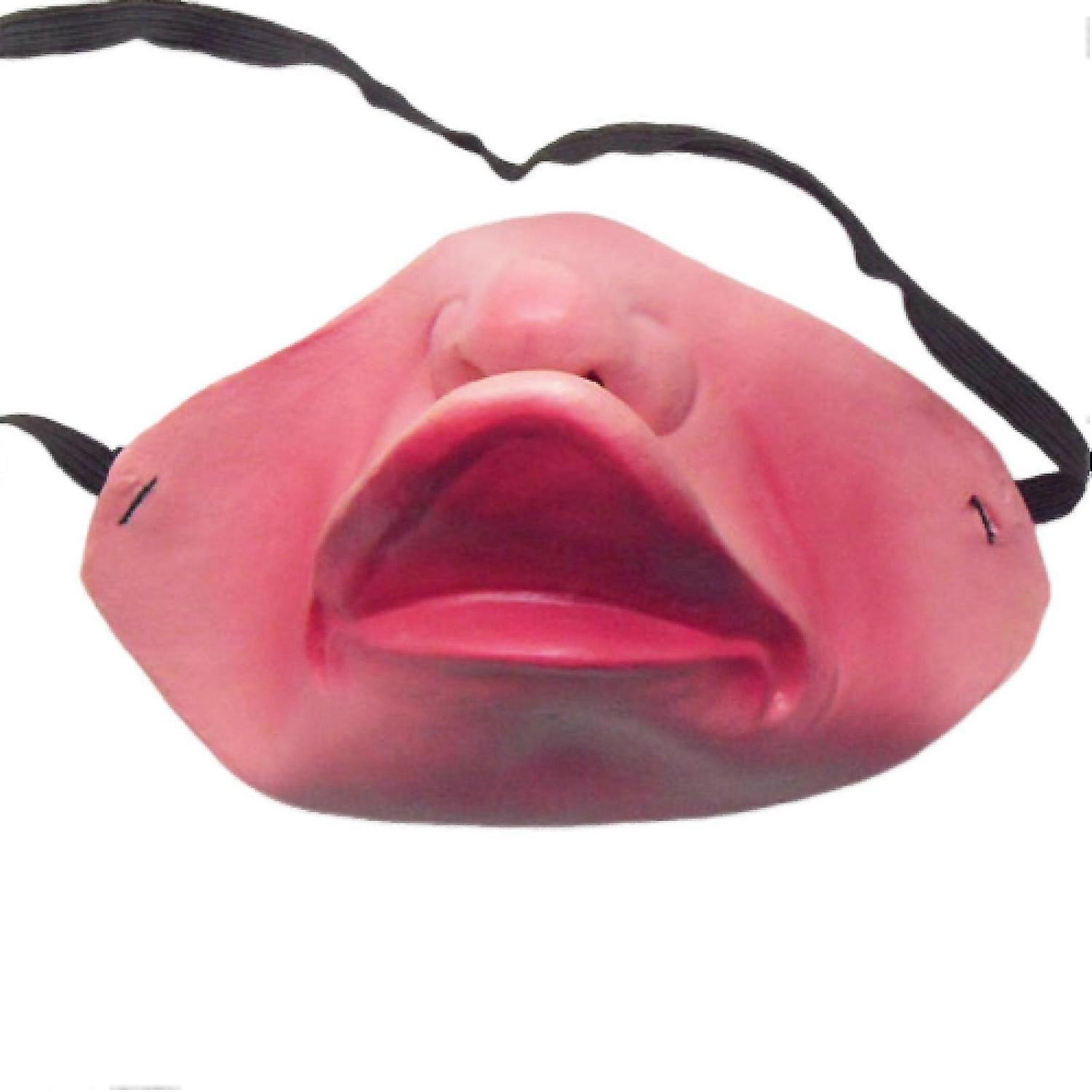 Halloween Masque Latex Funny Half-face Prank Masque Breathable Realistic Horror Masque for Costume