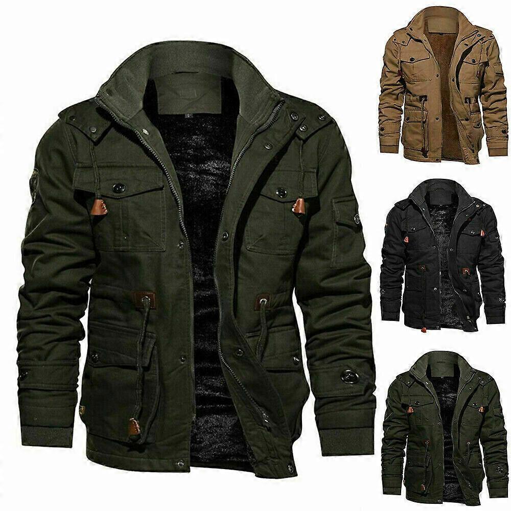 Men's Fleece Winter Jacket Woodcutter Jacket Sweat Jacket Work Jacket