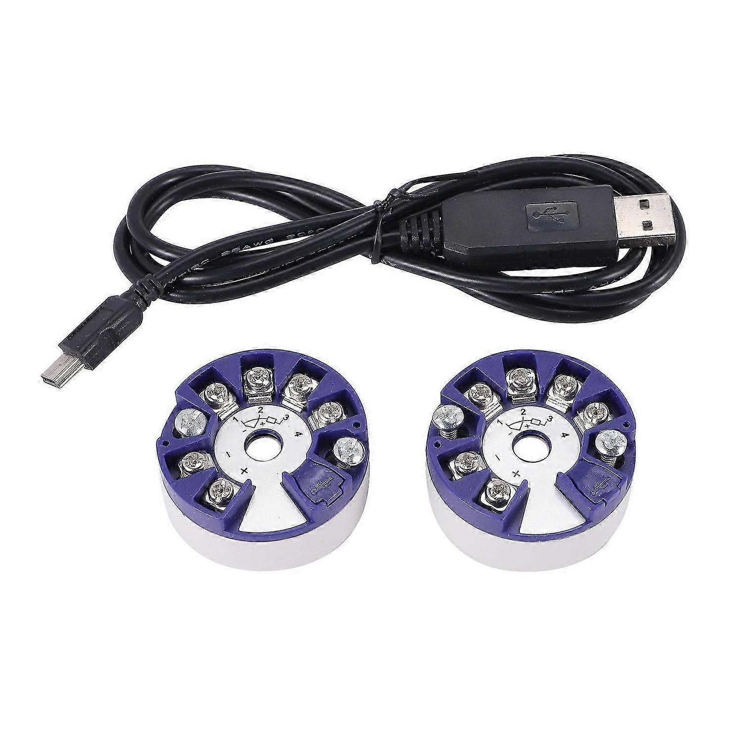Programmable Thermocouple RTD PT100 to 4-20MA Converter TC RTD Input 4-20MA Output Head-Mounted Tem