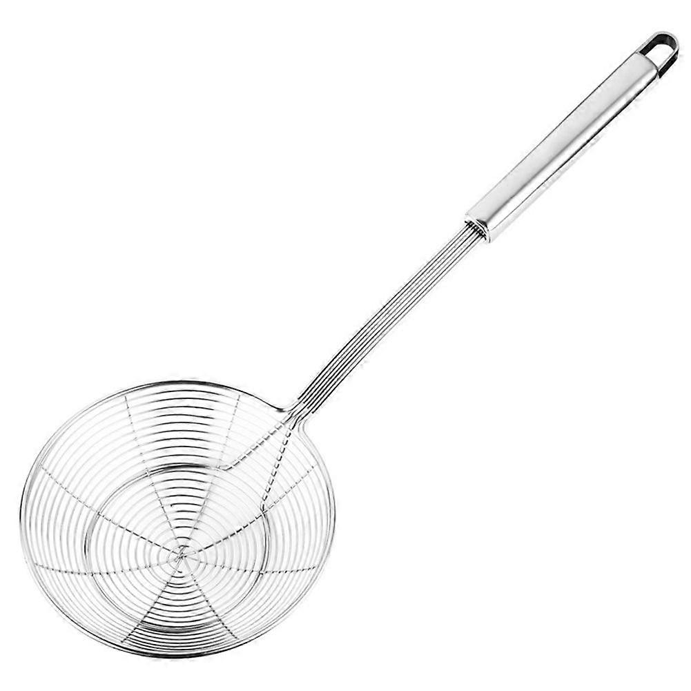 Solid Stainless Steel Spider Strainer Ladle, Kitchen Utensils Wire Strainer Pasta Strainer Spoon