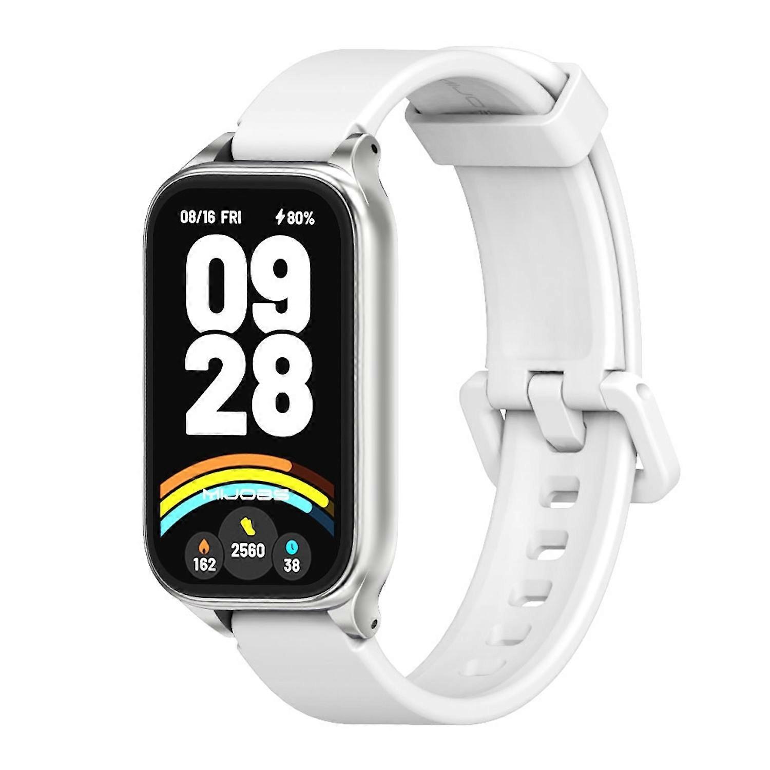 For Xiaomi Smart Band 9 Active / Redmi Band 3 Bracelet with Metal Frame