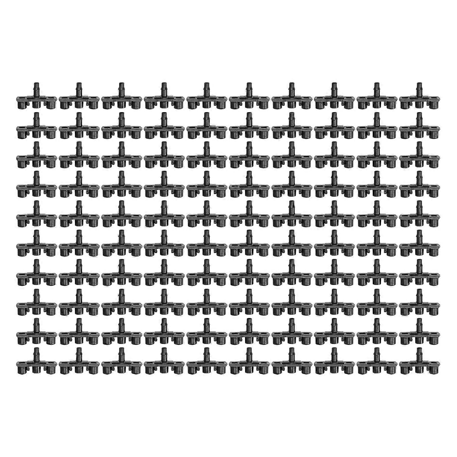 100PCS 3Way Connector 4/7 Hose Connector for G Type Spray Nozzle Sprinkler Fittings