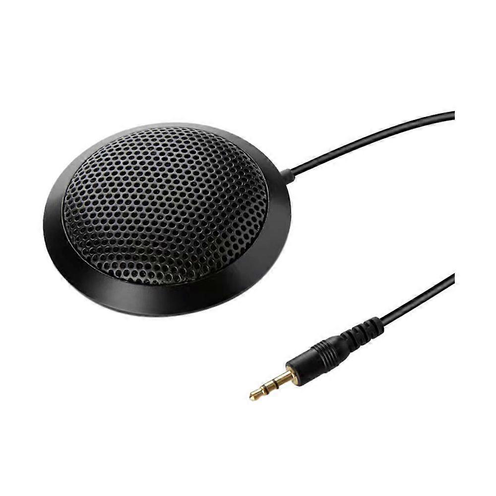 Conference Microphone Plug-and-Play 360-Degree Omnidirectional Condenser Mic Anti-Slip Base High-Sensitivity Desktop Computer Mic