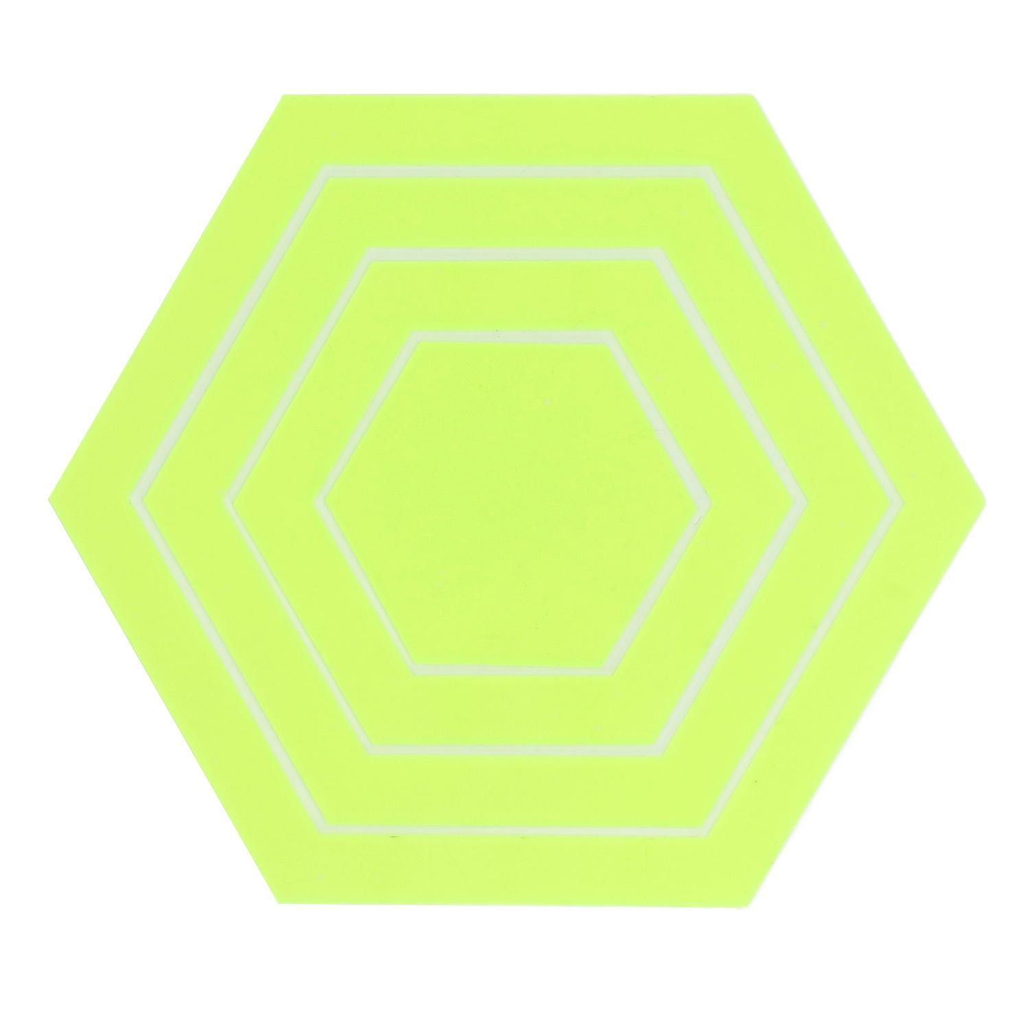 4PCS Set Quilting Hex Template Acrylic Multifunctional Hex Clothing Drawing Ruler 