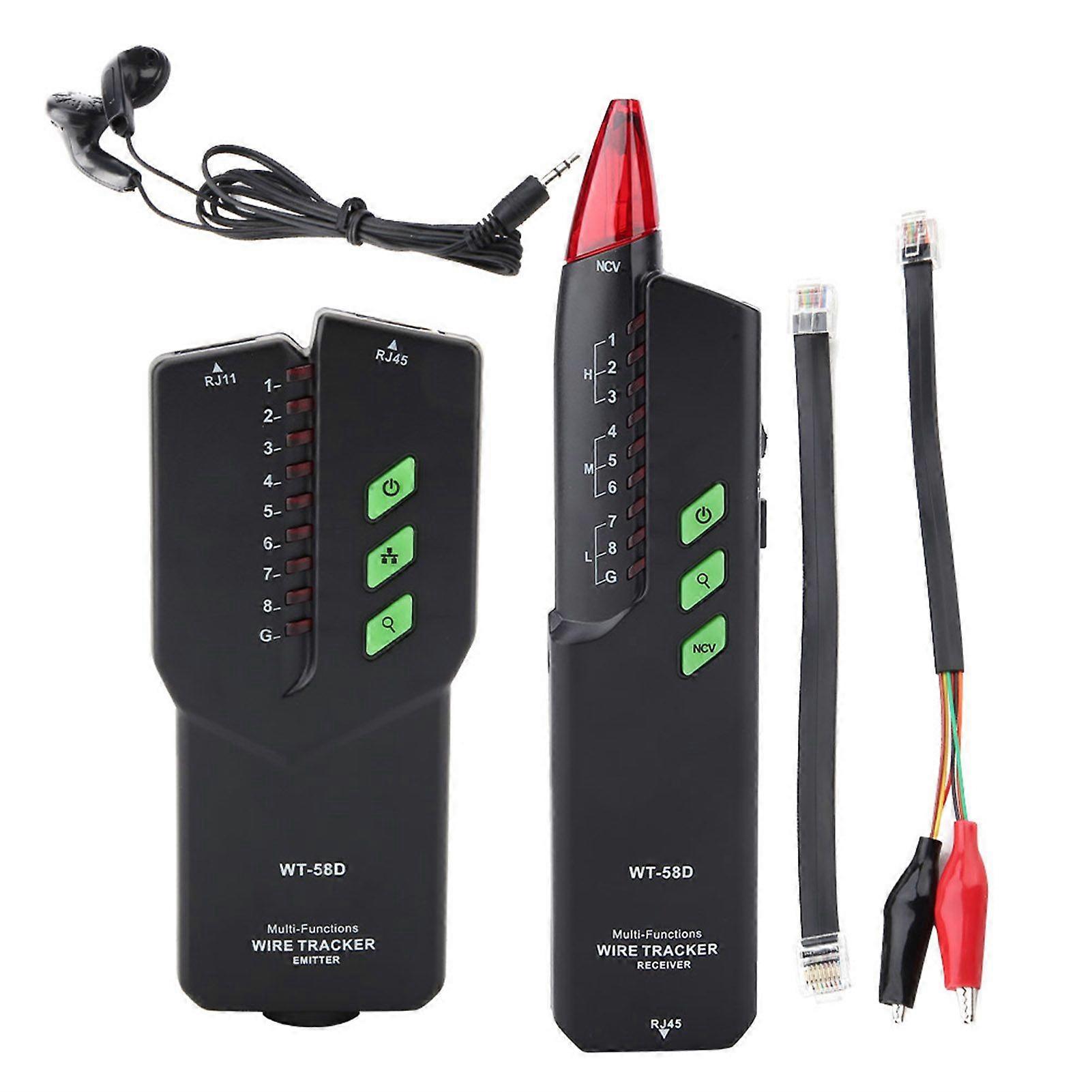 MESTEK WT-58D Handheld Network Cable Tester Line Finder Telephone Wire Detector Tracker Tool