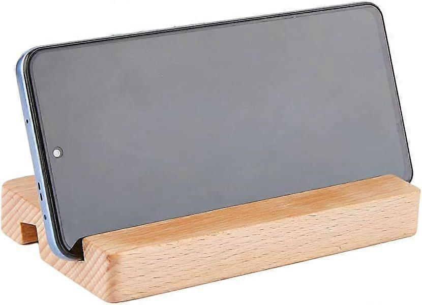 1pc Rectangle Wood Mobile Phone Support Desktop Cell Phone Stand Wooden Phone Stand Holder Universal Smartphone Holder for All Kinds of Phone