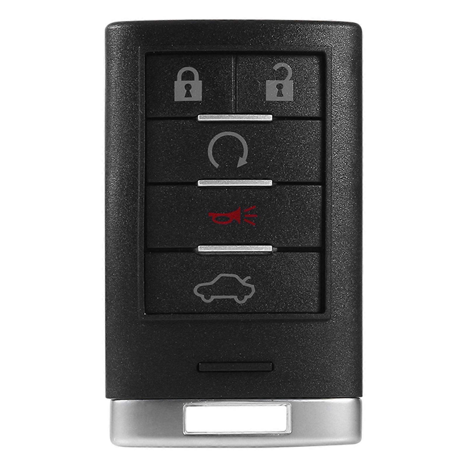 Replacement 5 BTN Smart Remote Key Shell Entry Fob Case Blade For Cadillac
