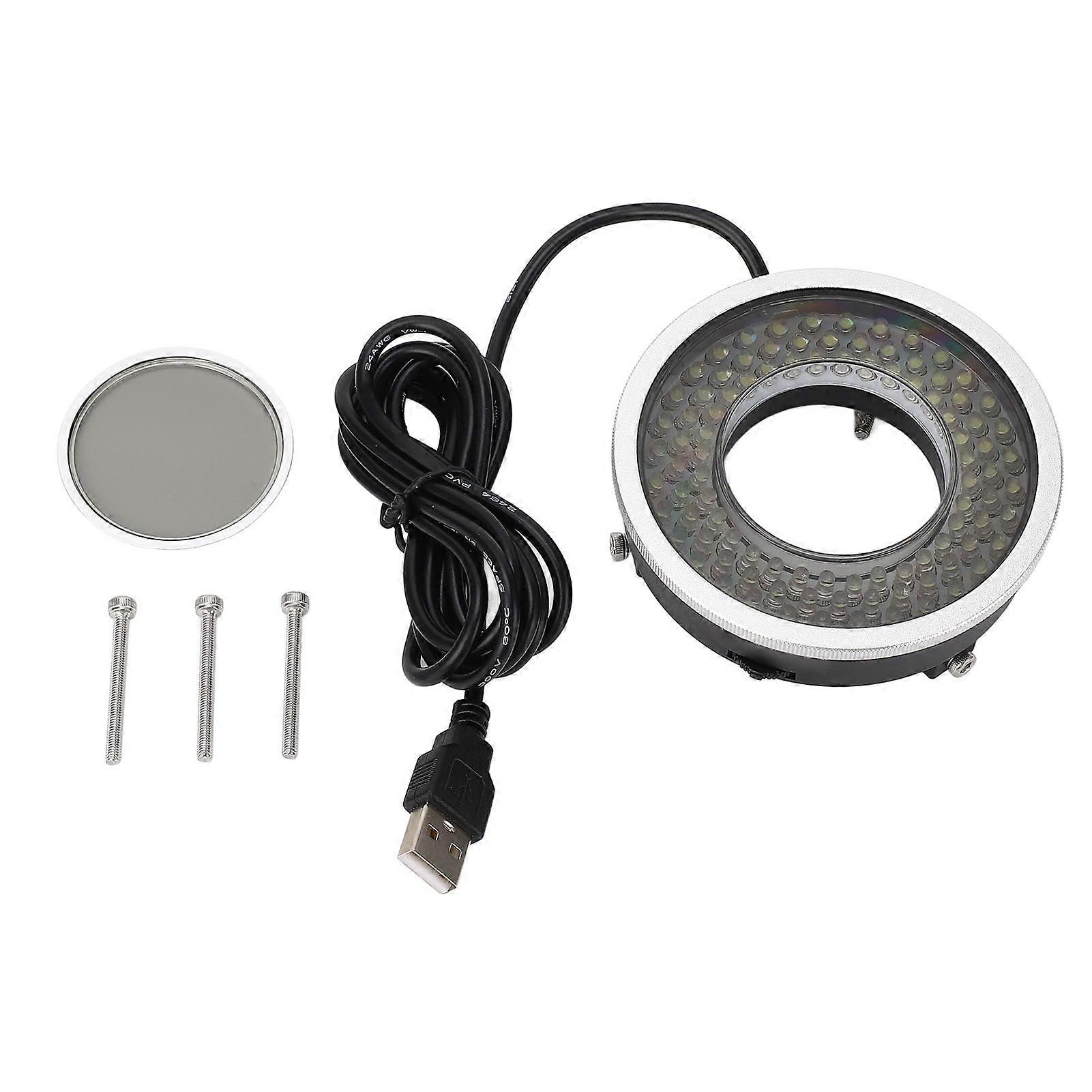 Microscope Polarized Optical System LED Light 96 Beads Light Source Illuminating Circle Glareproof Lights