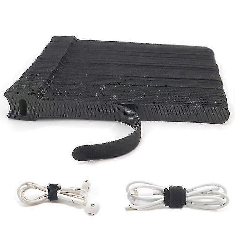 100pcs Cable Tape Cable Tie Black Fastener Self-adhesive Cable Tie