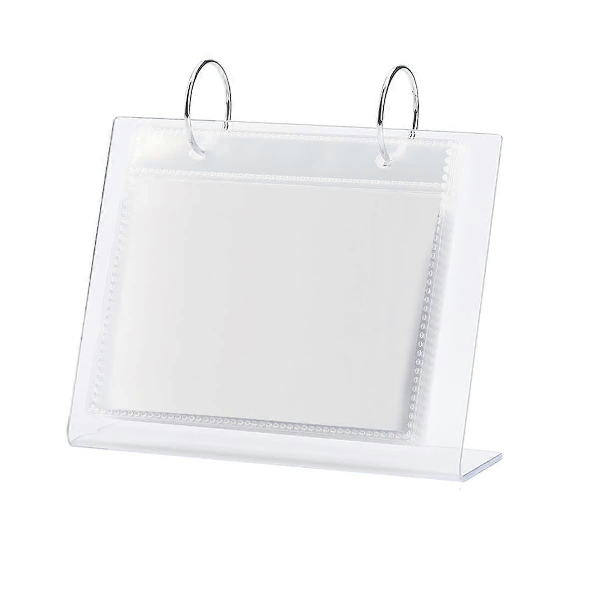 5 Inches acrylic L-shape desktop photo display holder