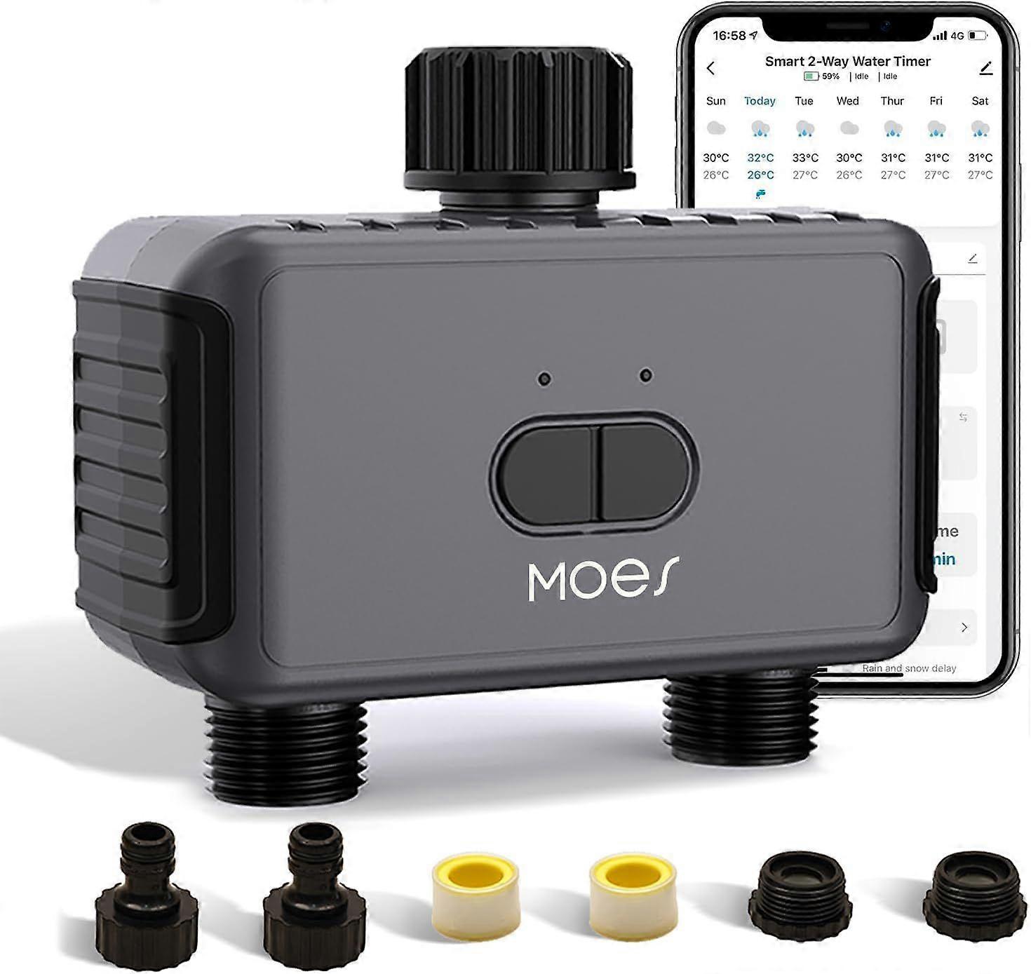 Smart Water Controller for Alexa, Google Home, Automatic Irrigation, with Schedule, Easy to Use, Remote Access, No Bridge, BLE