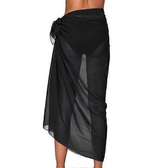 Bikini Skirt See-through Perspective Breathable Easy to Match Sweet Mesh Ultra Thin Sunscreen Pure Color Lady