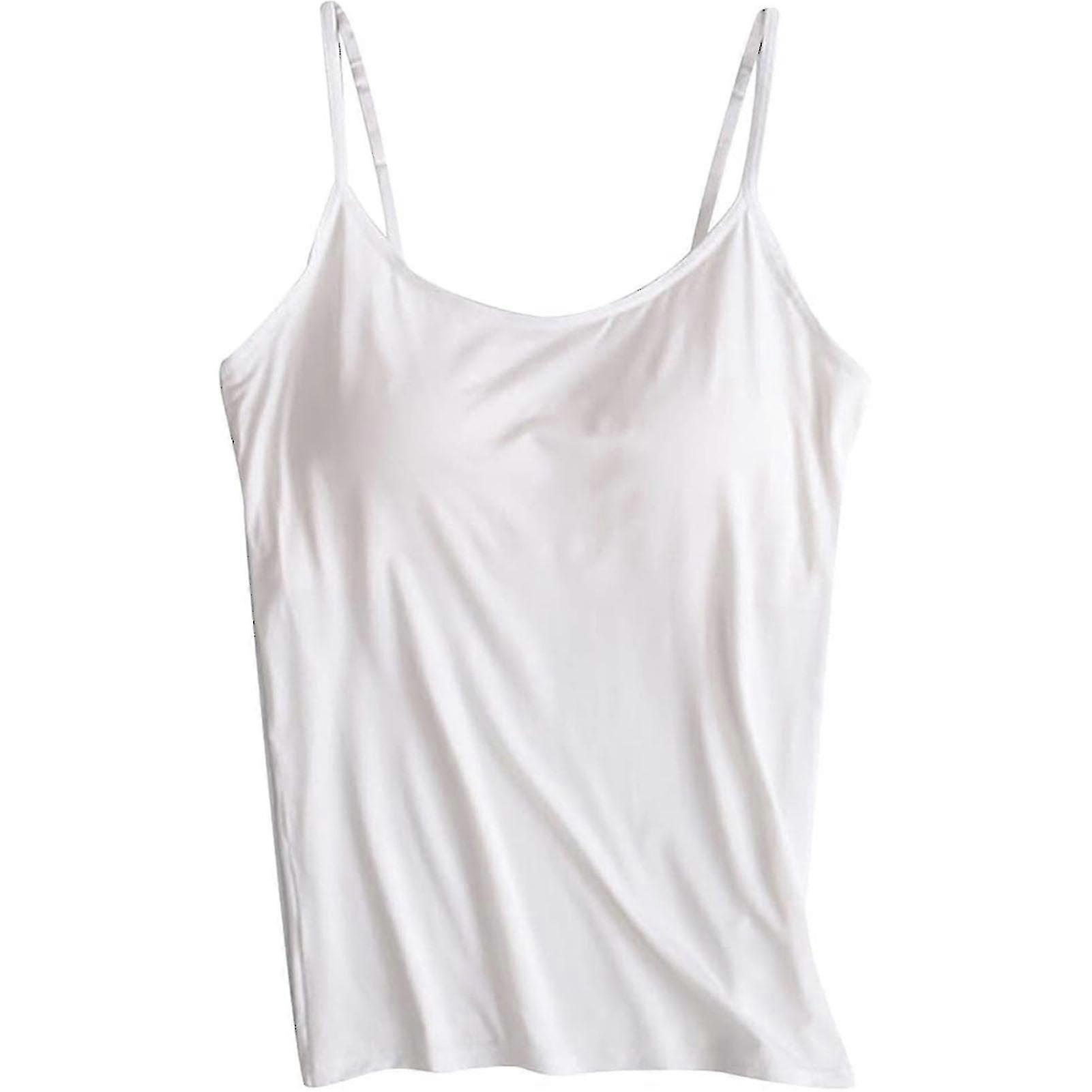 Adjustable Spaghetti Strap Women's Tank Top with Built-in Bra - Ideal Gift for Christmas, New Year & Birthdays