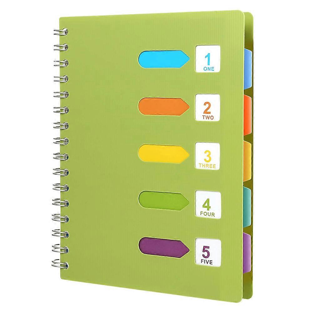Notebook Index A5 Ring Binder Lined Diary Notepad Spiral Notebook (240 Pages)