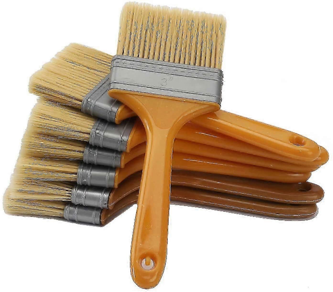7 Pcs Brushes, Fully Sharpened Plastic Brushes, Brushes, Wall And Ceiling Brushes(1", 1.5", 2", 3", 4", 6", 8")