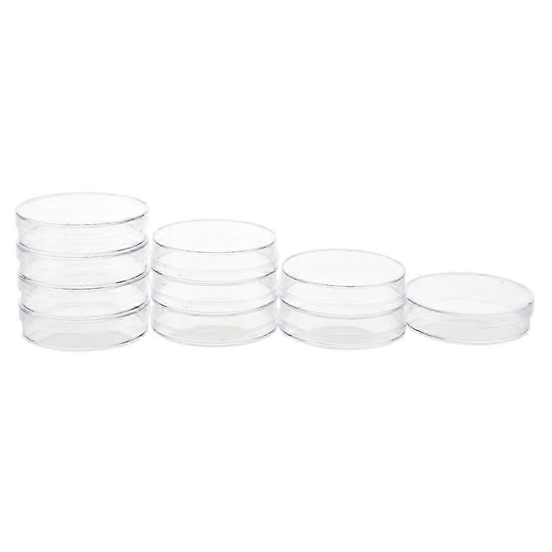 10db steril Petri-csésze fedéllel laboratóriumi tányér bakteriális élesztőhöz 55mm x 15mm ÚJ JN